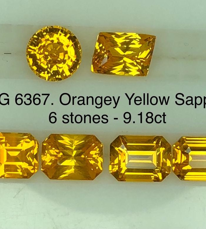 SSG6367 Yellow Sapphires (6 stones)
