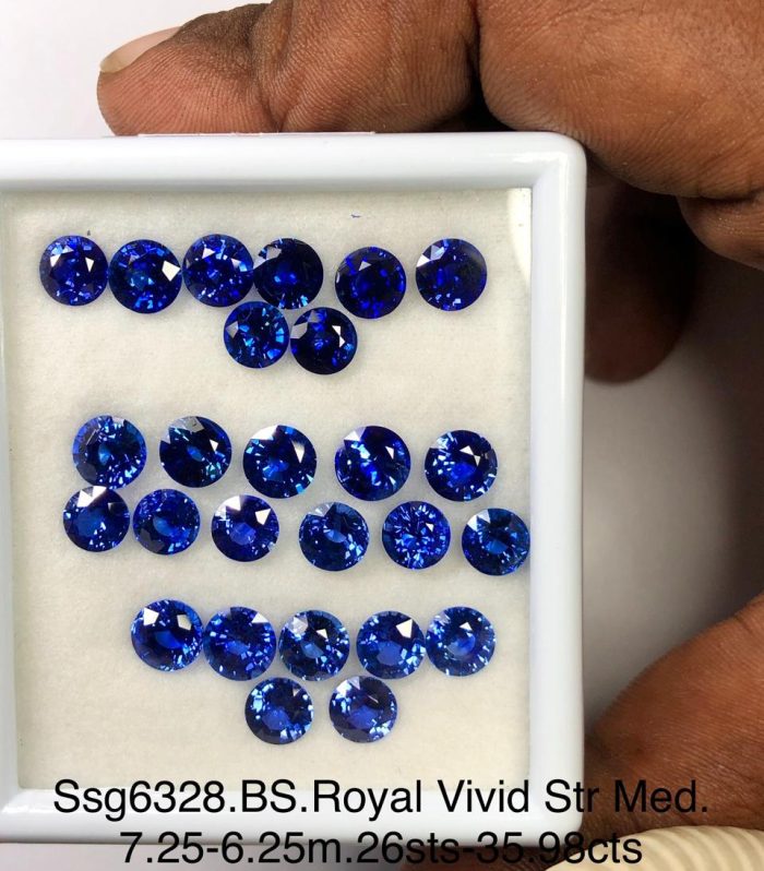 SSG6328 Blue Sapphires 26 sts