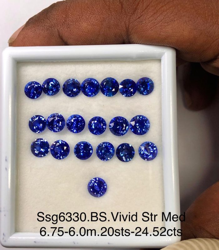 SSG6330 Blue Sapphires 20 sts