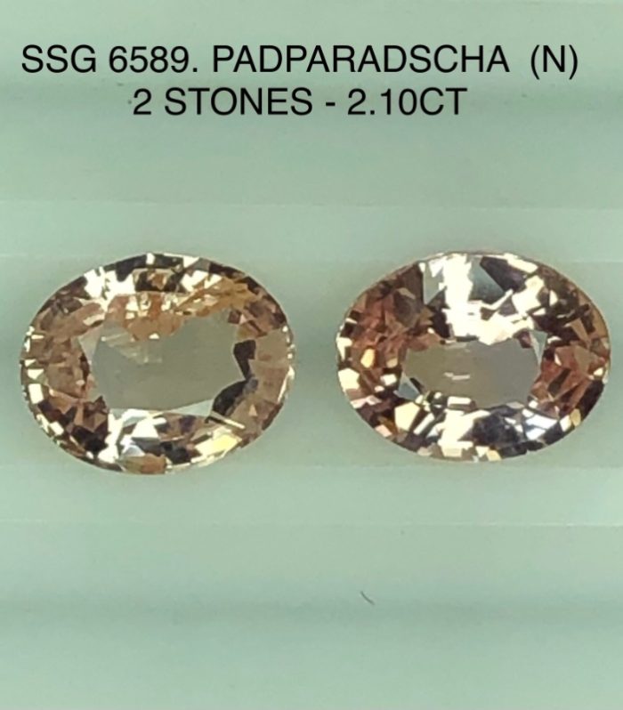 SSG6589 Pad/Peach Sapphires-(N) Unheated