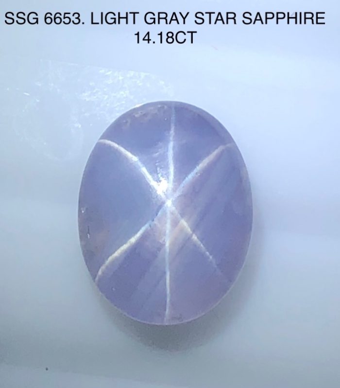 SSG6653 Light Grey Star Sapphire