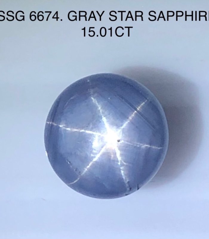 SSG6674 Light Grey Star Sapphire