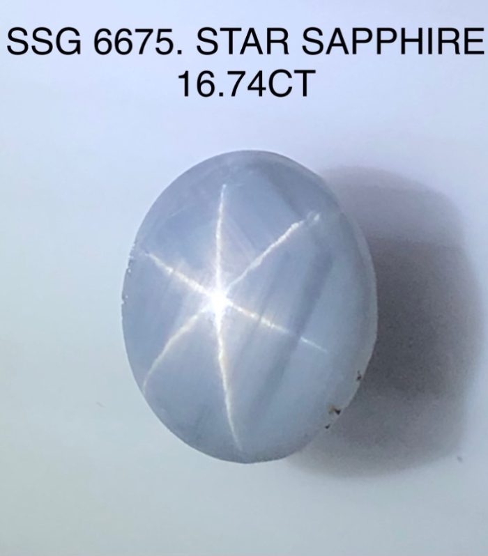 SSG6675 Milky Grey Star Sapphire