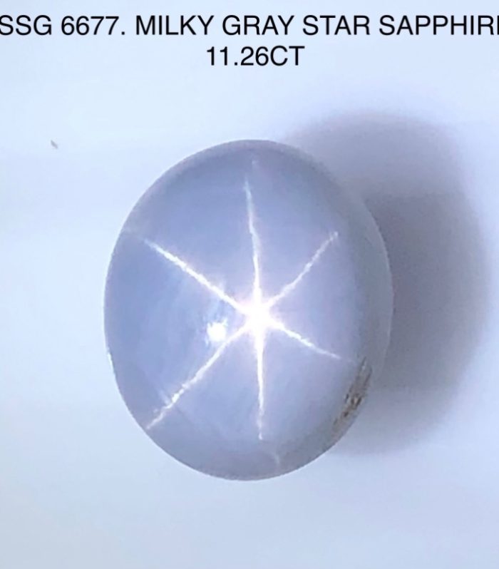 SSG6677 Milky Grey Star Sapphire