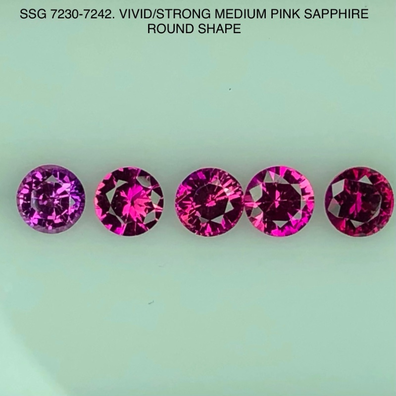SSG7230242 Vivid/Str Medium Pink Sapphires - Image 2