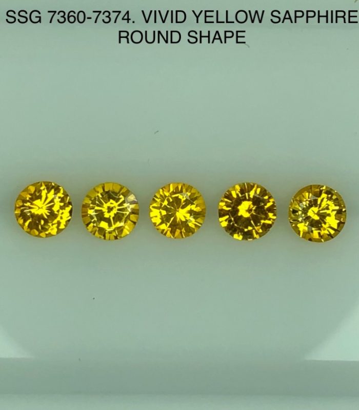 SSG7360374 Vivid Yellow Sapphires Round