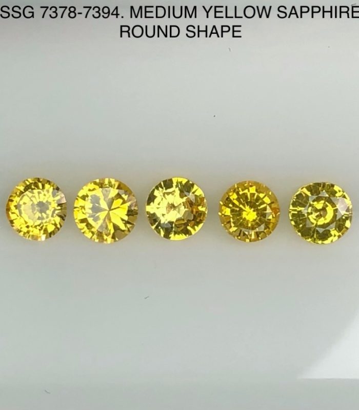 SSG7378394 Medium Color Yellow Sapphires Round