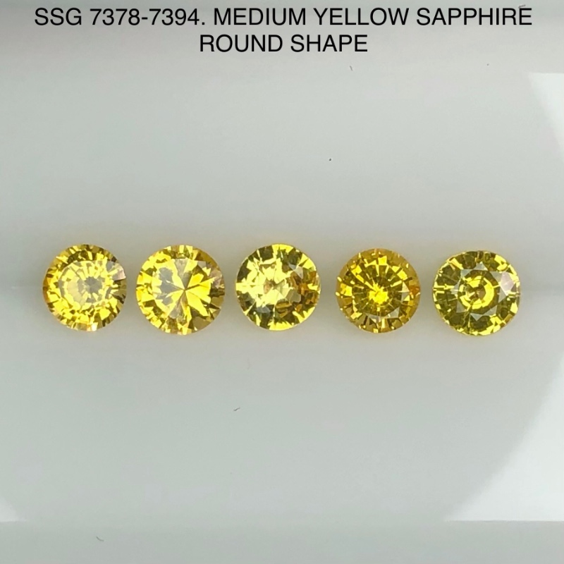 SSG7378394 Medium Color Yellow Sapphires Round