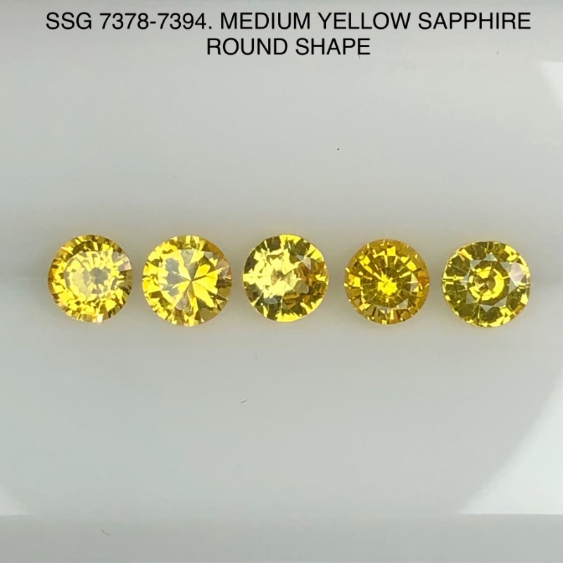 SSG7378394 Medium Color Yellow Sapphires Round - Image 2