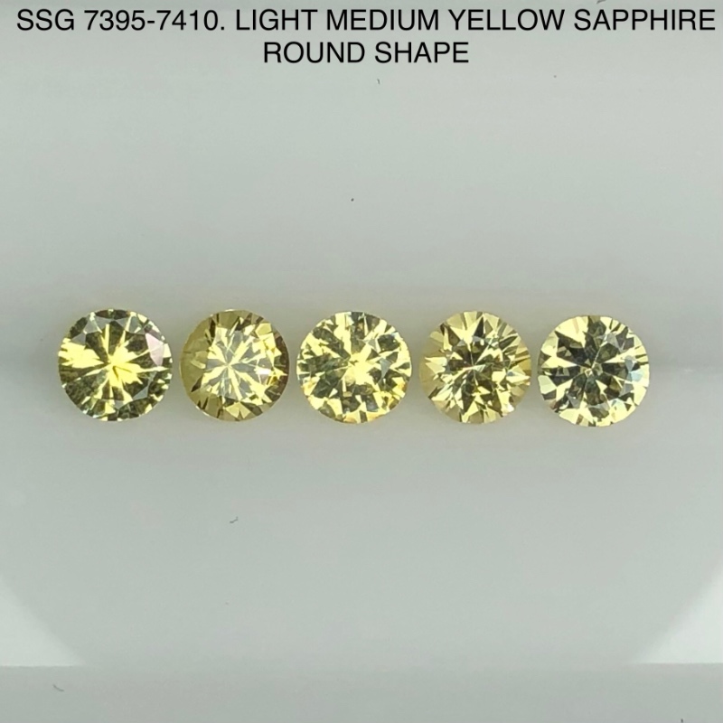 SSG7395410 Light Medium Color Yellow Sapphires Round