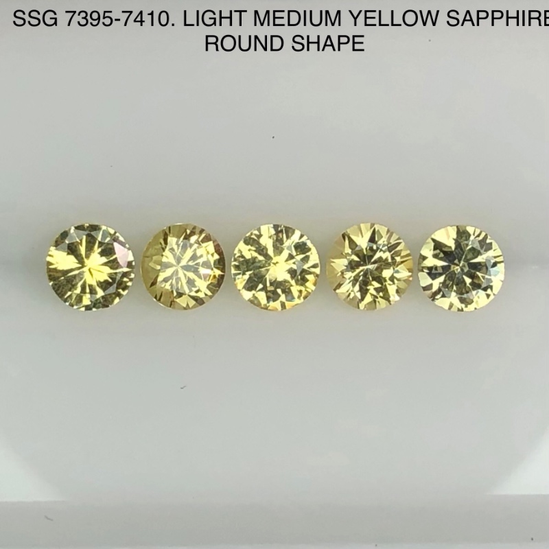 SSG7395410 Light Medium Color Yellow Sapphires Round - Image 2