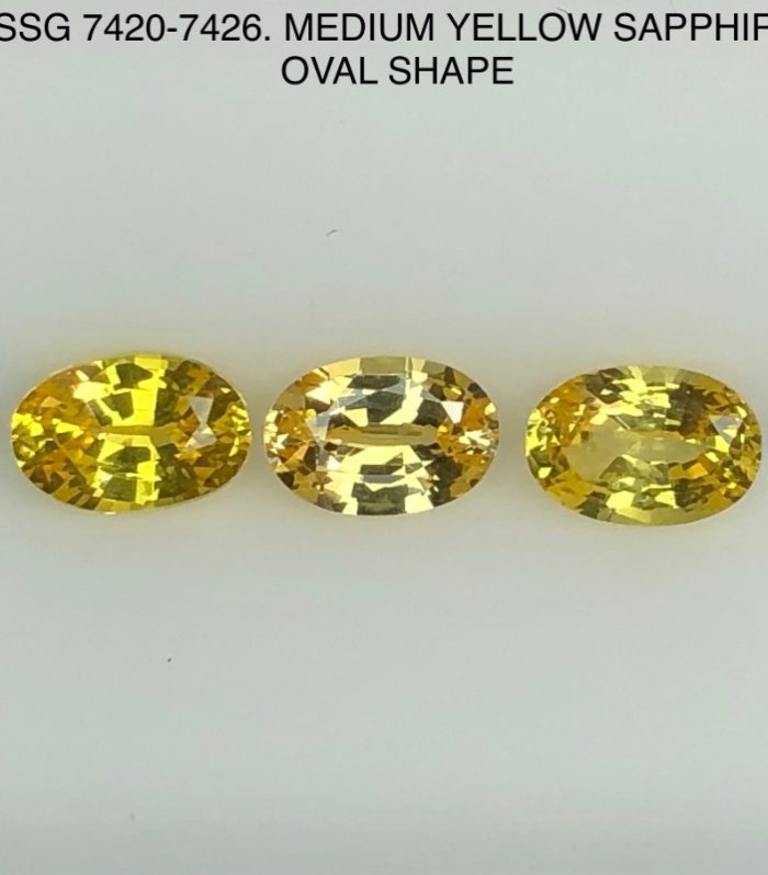 SSG7420426 Medium Color Yellow Sapphires
