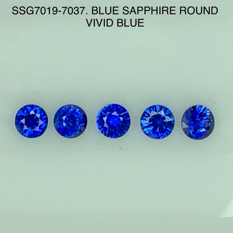SSG7019037 Vivid/ Fine Blue Sapphire Round - Image 2