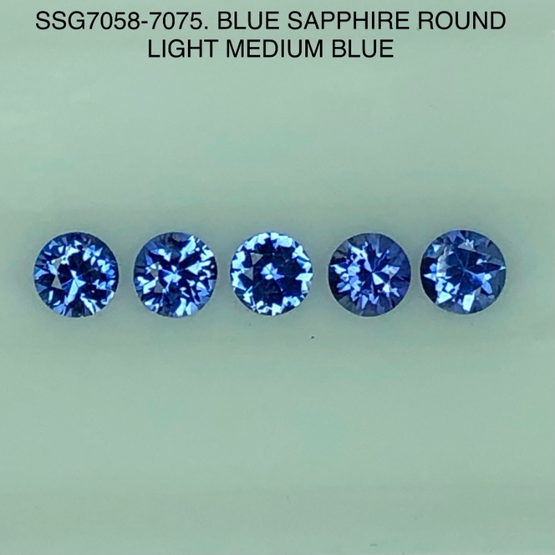SSG7058075 Light Medium Color Blue Sapphire