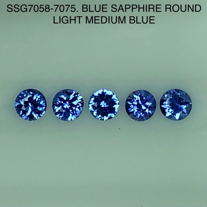 SSG7058075 Light Medium Color Blue Sapphire - Image 2
